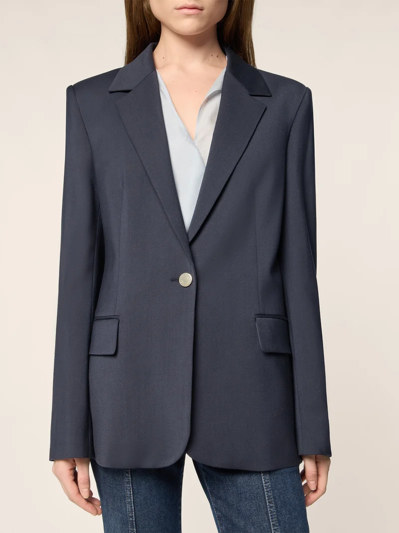 Stretch Wool Twill Blazer