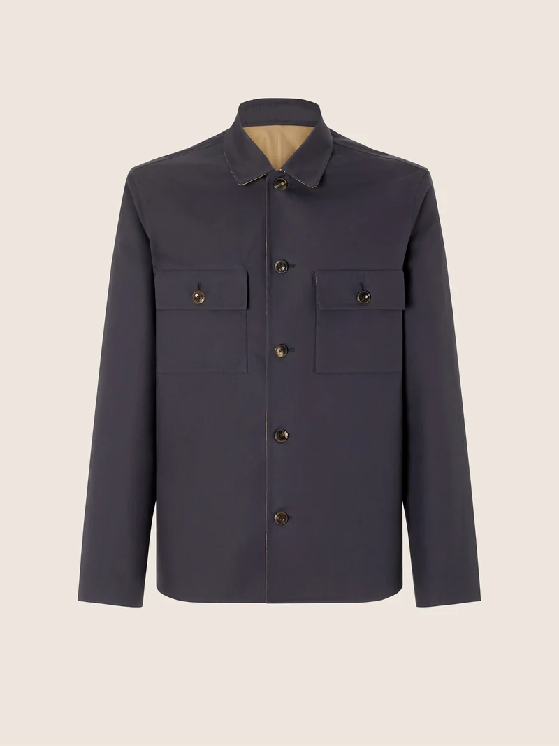 Reversible Sea Island Cotton Overshirt