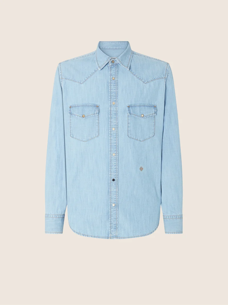 Light Denim Western Shirt