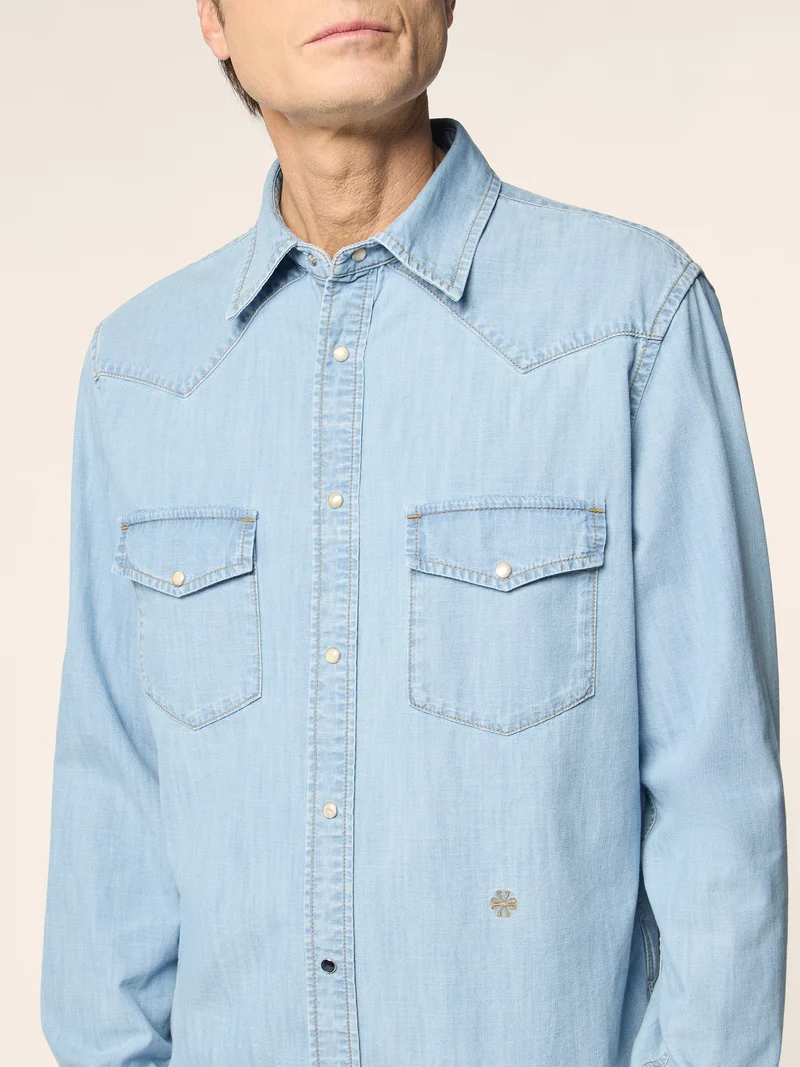 Light Denim Western Shirt