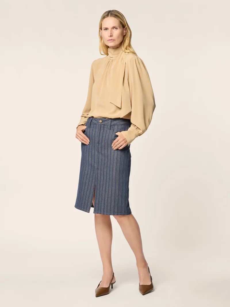 Herringbone Canvas Skirt