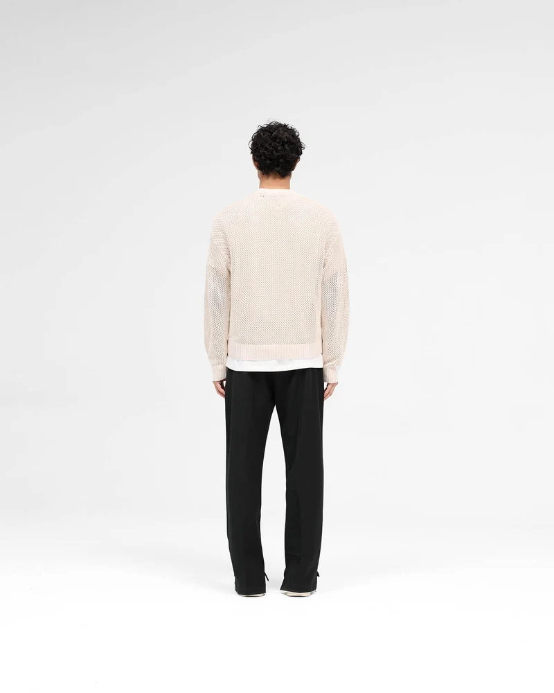Open Gauge Knit Sweater - Off White