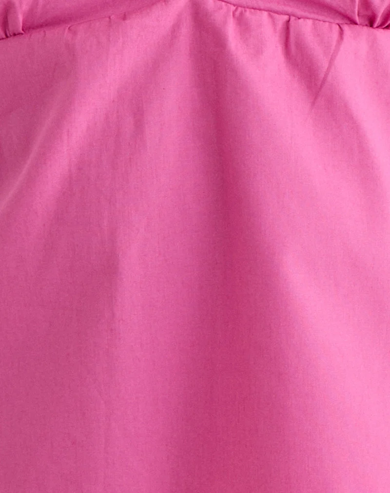 Eldana-Haltertop aus Popeline in der Farbe „Pink Rose“