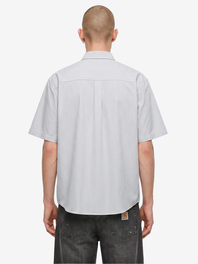 Camicia a manica corta 'Keene' a righe blu