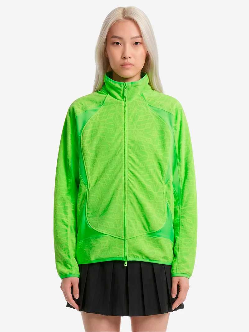 Giacca sportiva oversize verde con swoosh