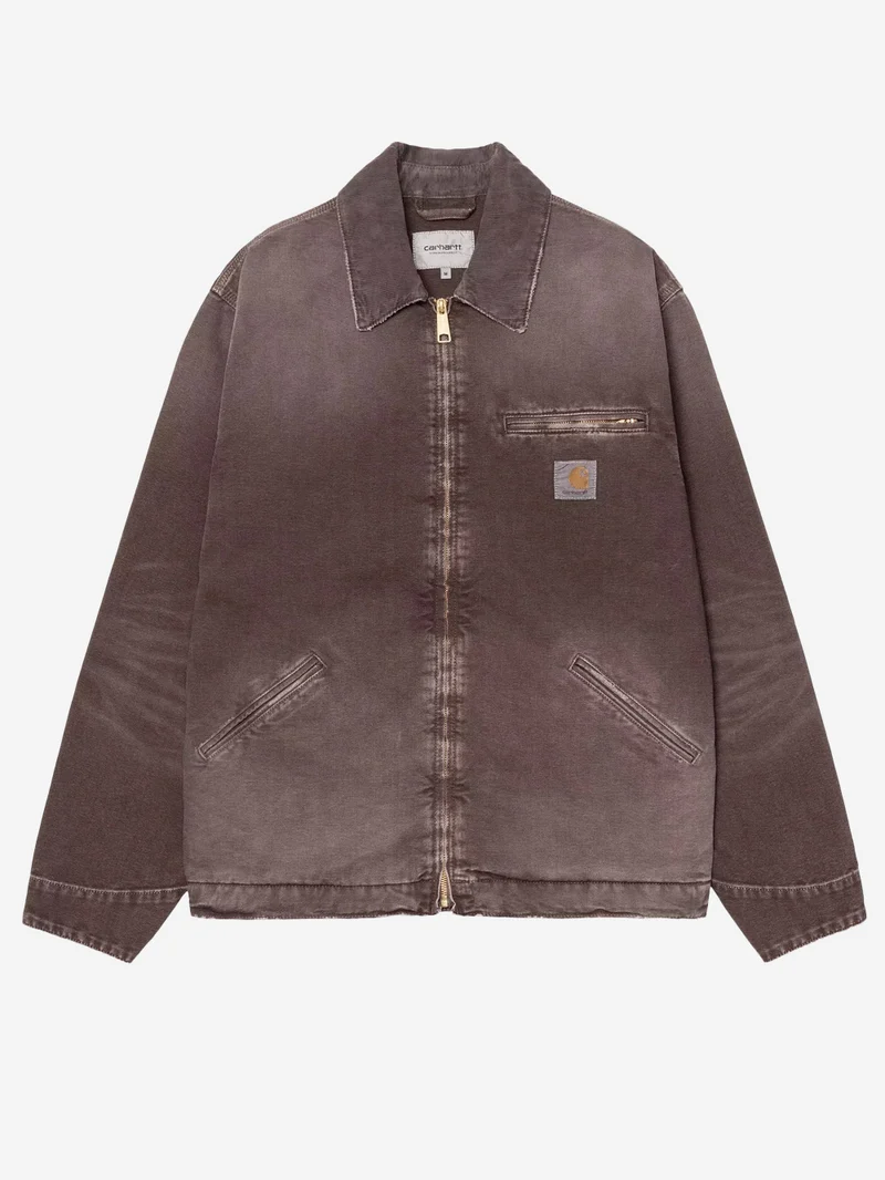 Giacca OG Detroit in tela marrone con trattamento distressed