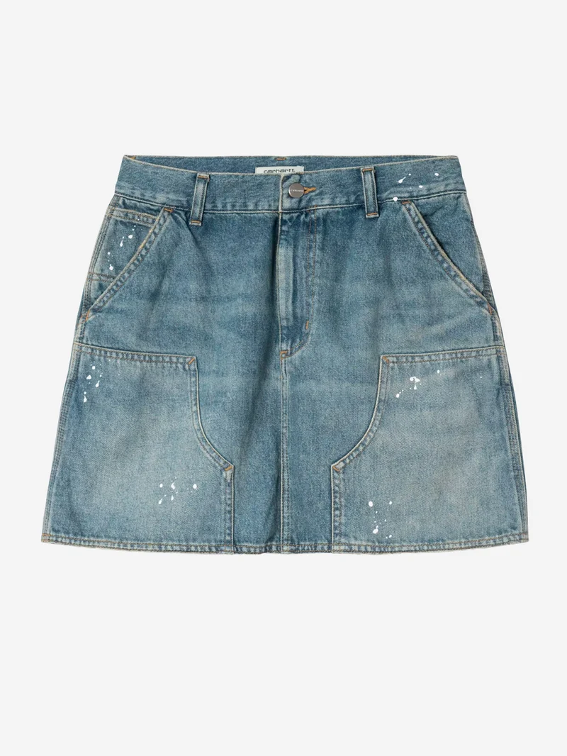 W Gonna Maeve 'Double Knee' in denim distressed con vernice
