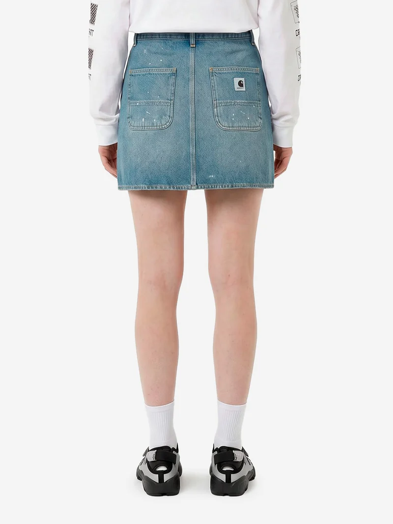 W Gonna Maeve 'Double Knee' in denim distressed con vernice