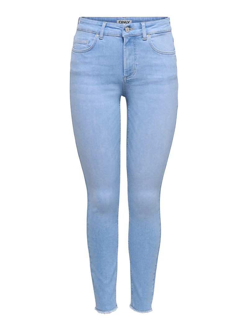ONLBLUSH MID SK ANK RW DNM REA130 N, Light Blue Denim