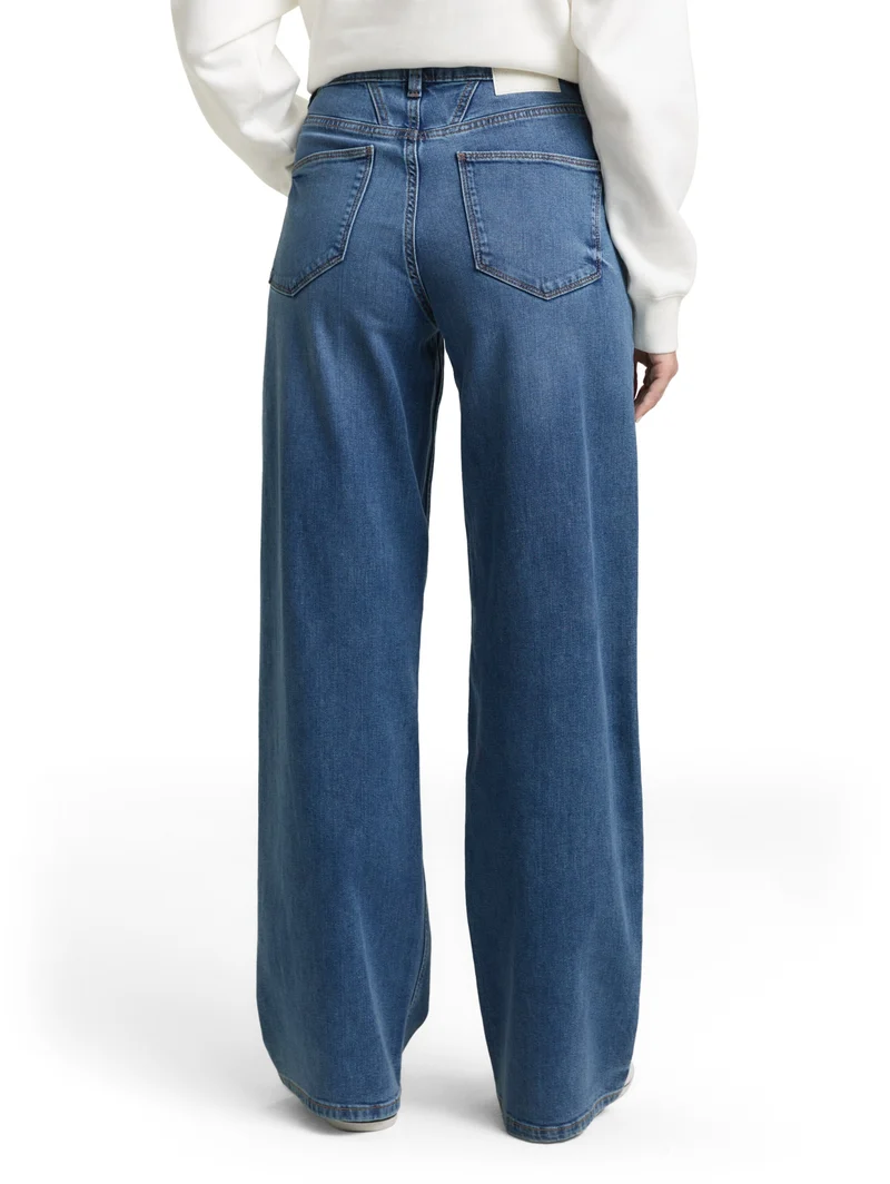 TTMadina Wide Leg, mid stone wash denim
