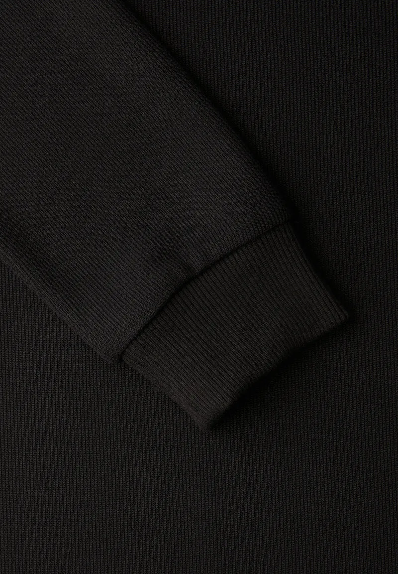 V Neck Dress_solid, Black