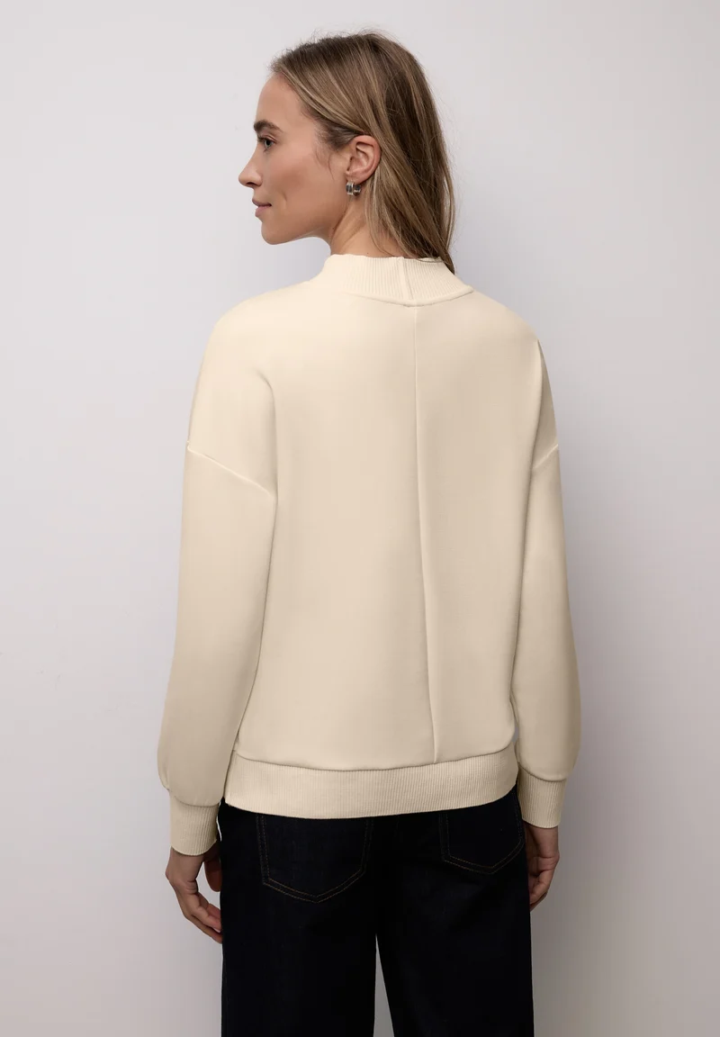 heavy shirt rib details, soft beige