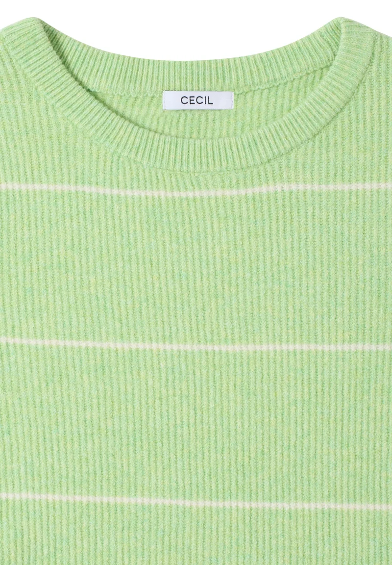 TOS_Cosy structure stripe, bamboo green melange