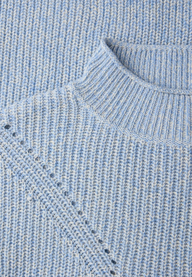 mouline turtle neck sweater, frosted blue