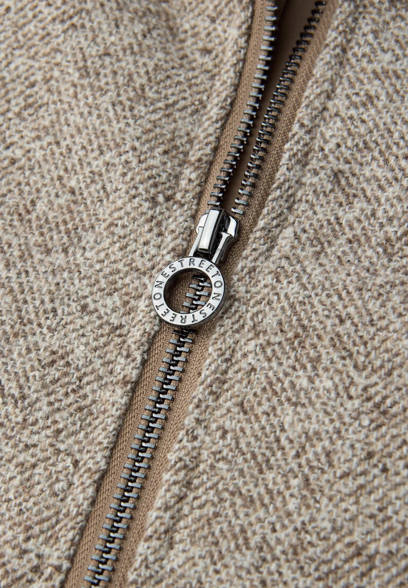Jkt w. Stand-up Collar, light terra mocha mel.