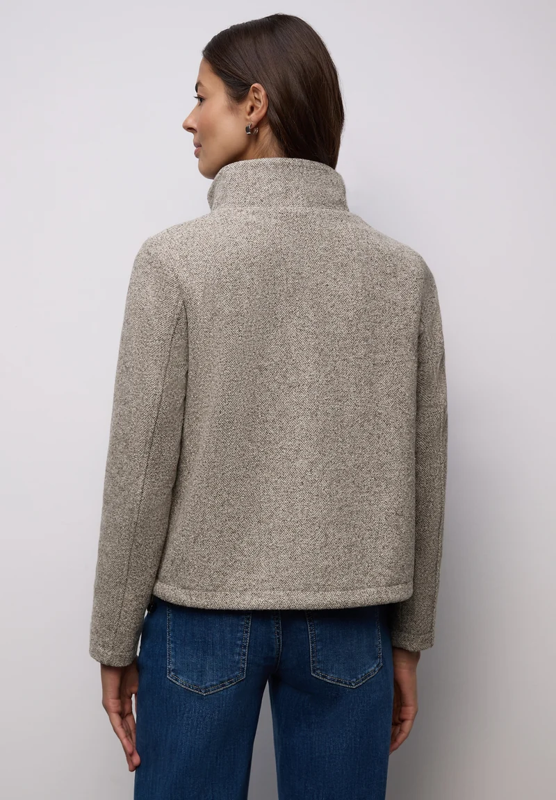 Jkt w. Stand-up Collar, light terra mocha mel.