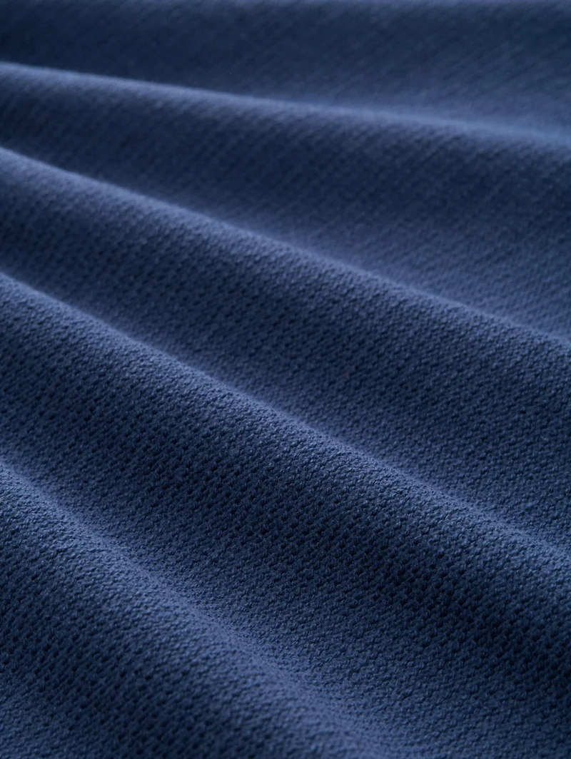 basic fine stripe crew neck kn, Ocean Night Blue