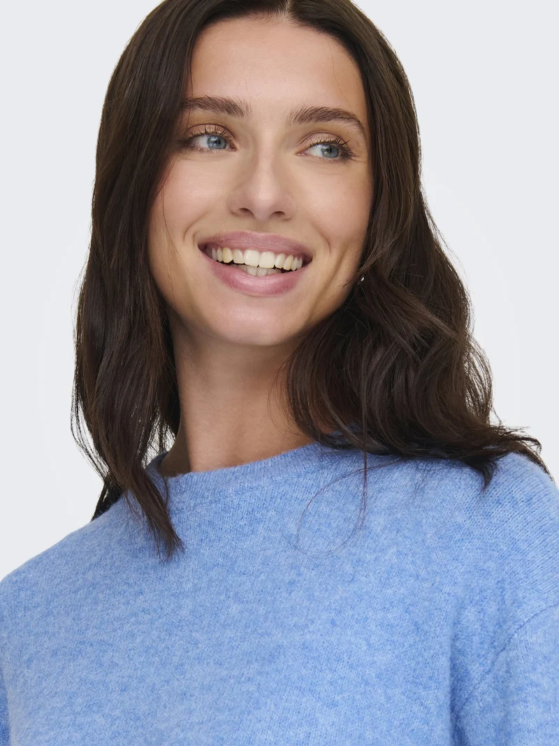 JDYSONJA S/S O-NECK PULLOVER KNT, Provence/MELANGE