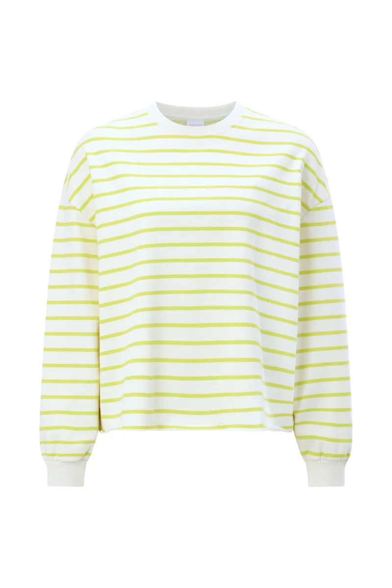 O Striped Sweatshirt, urban lime
