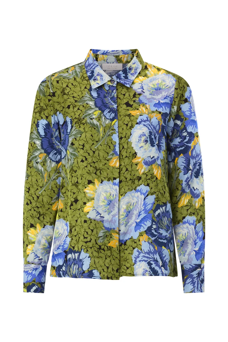 Printed Blouse, urban lime