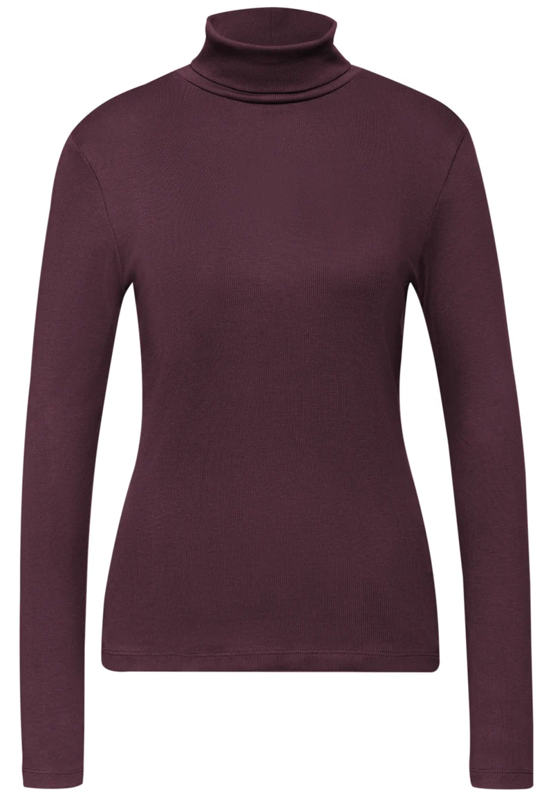 LTD QR basic rib roll neck shi, jazz berry