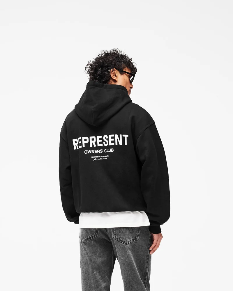 Represent Owners Club Zip Hoodie - Black