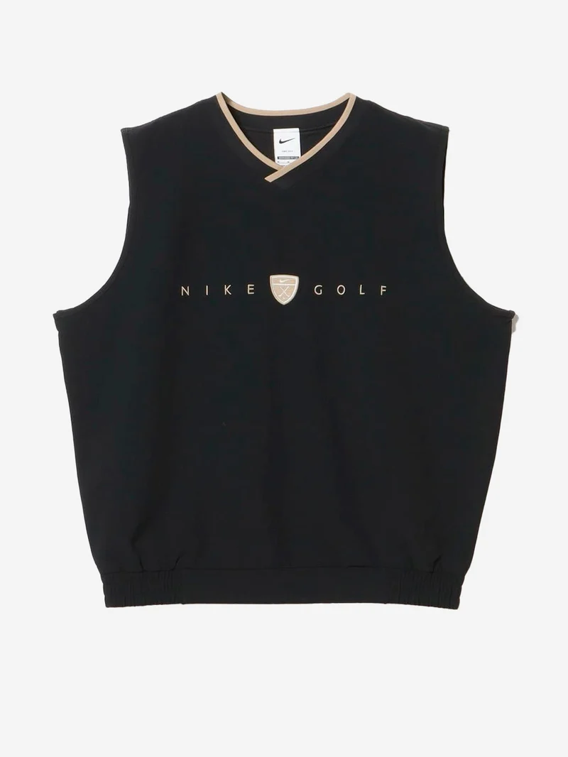 Gilet da golf nero oversize Dri-FIT antivento