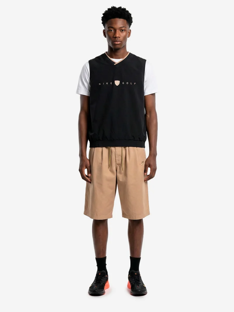 Gilet da golf nero oversize Dri-FIT antivento