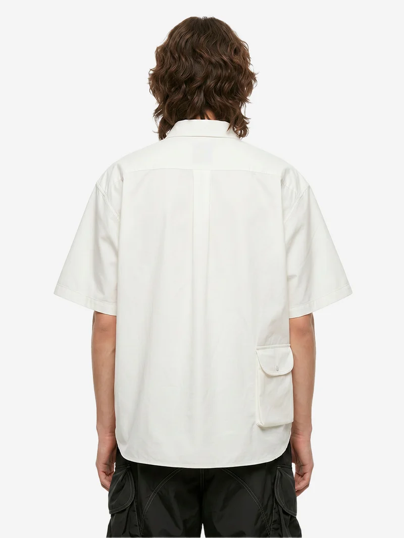 Camicia a manica corte multi pocket in bianco