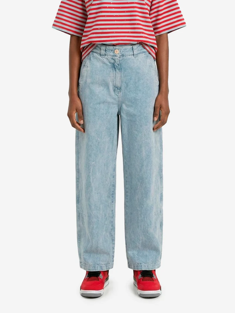 Chino 'Submarine' in denim blu perla