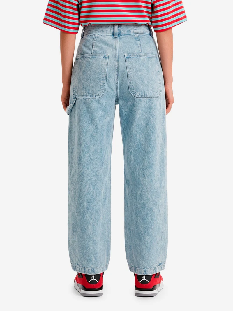 Chino 'Submarine' in denim blu perla