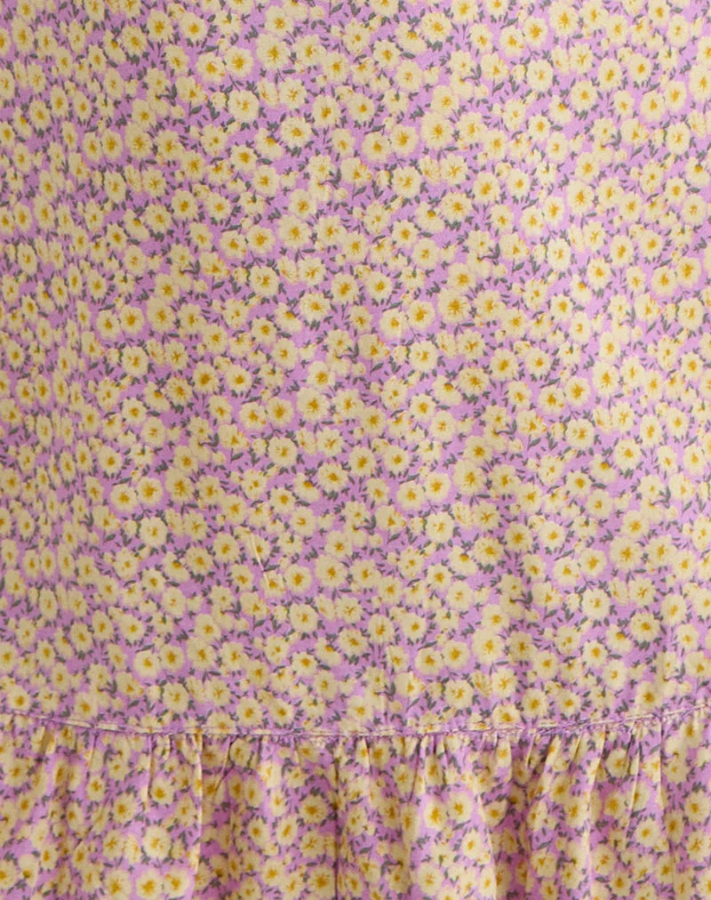 Vitata Minikleid in „Flower Fun Lilac Lemon“