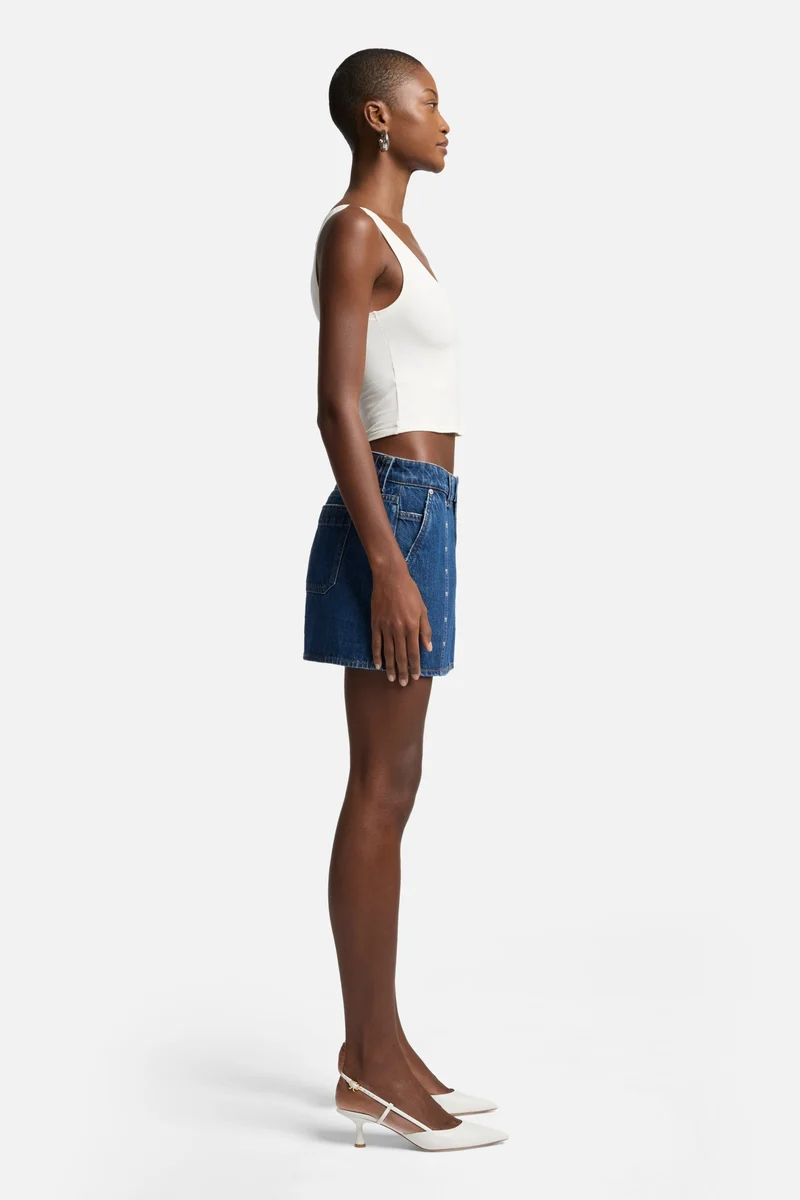 MANKIND Milly Studded Mini Skirt in Le Blue