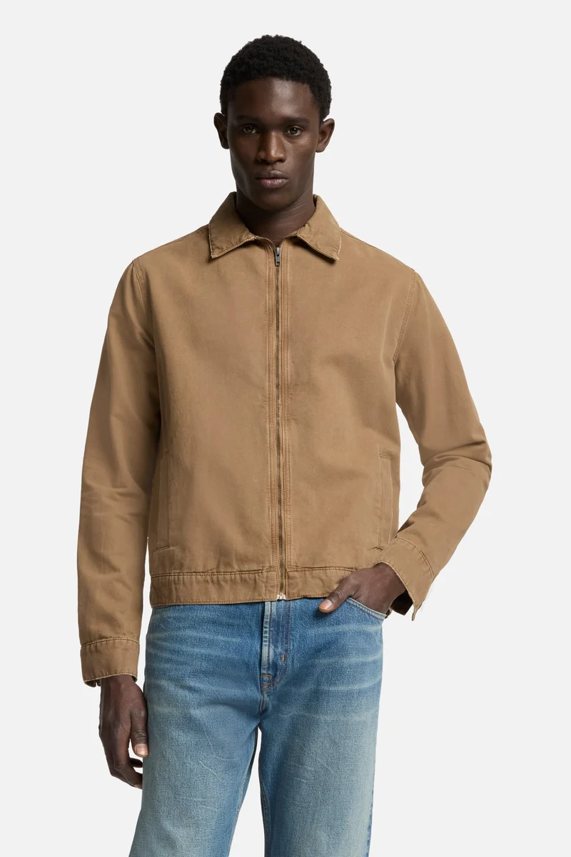 Canvas Harrington Jacket in Khaki