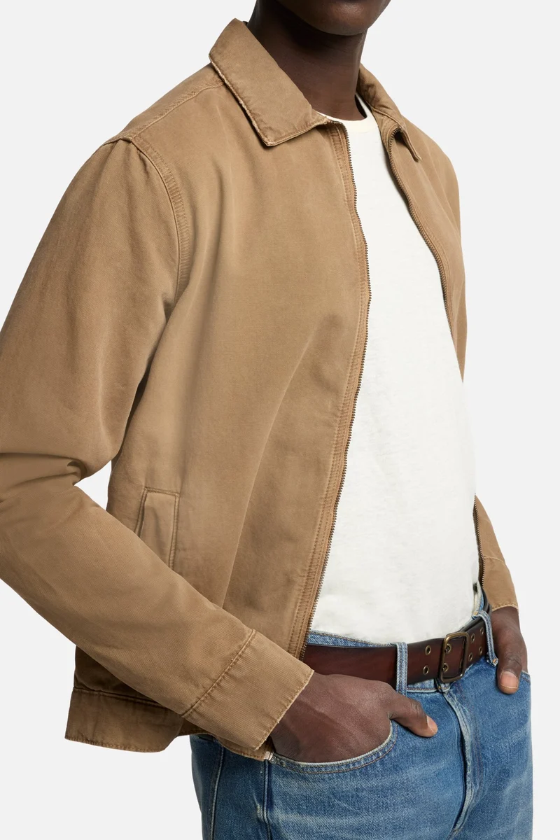 Canvas Harrington Jacket in Khaki