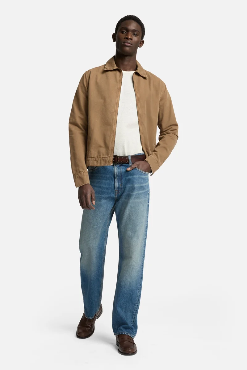 Canvas Harrington Jacket in Khaki