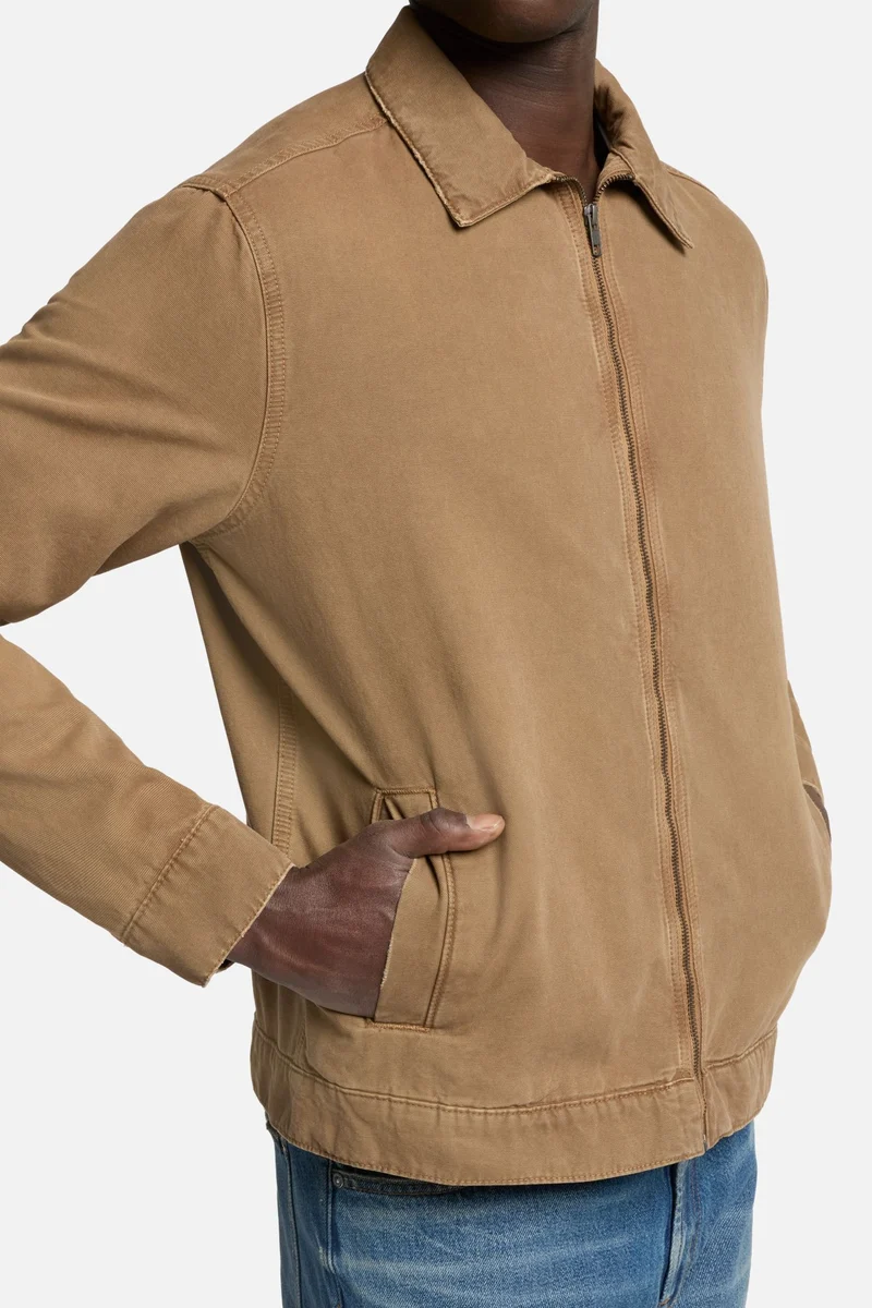 Canvas Harrington Jacket in Khaki