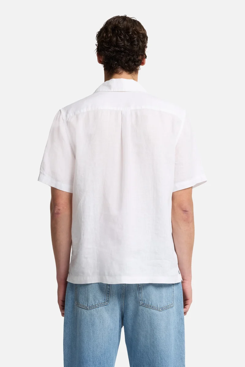 Linen Camp Shirt in White