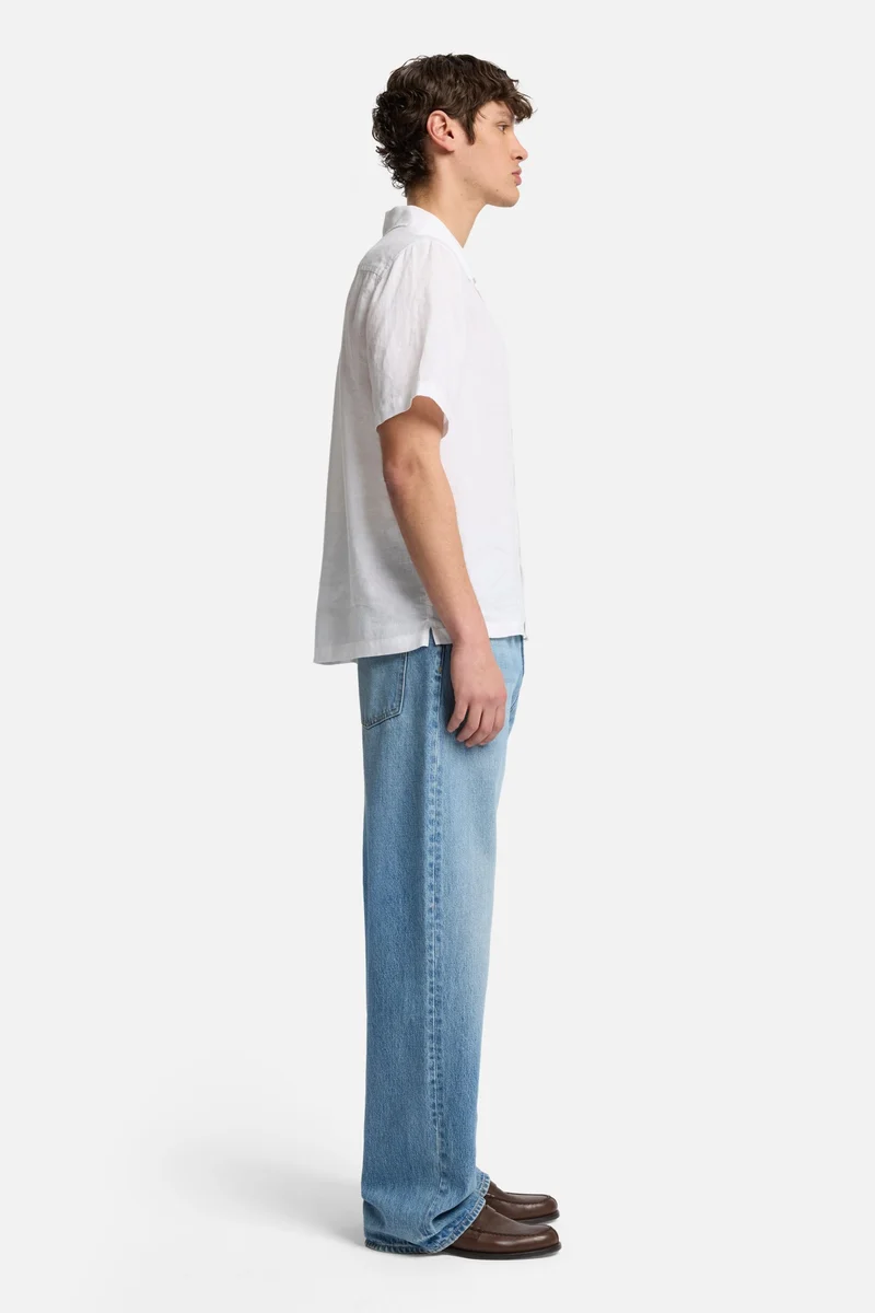 Linen Camp Shirt in White