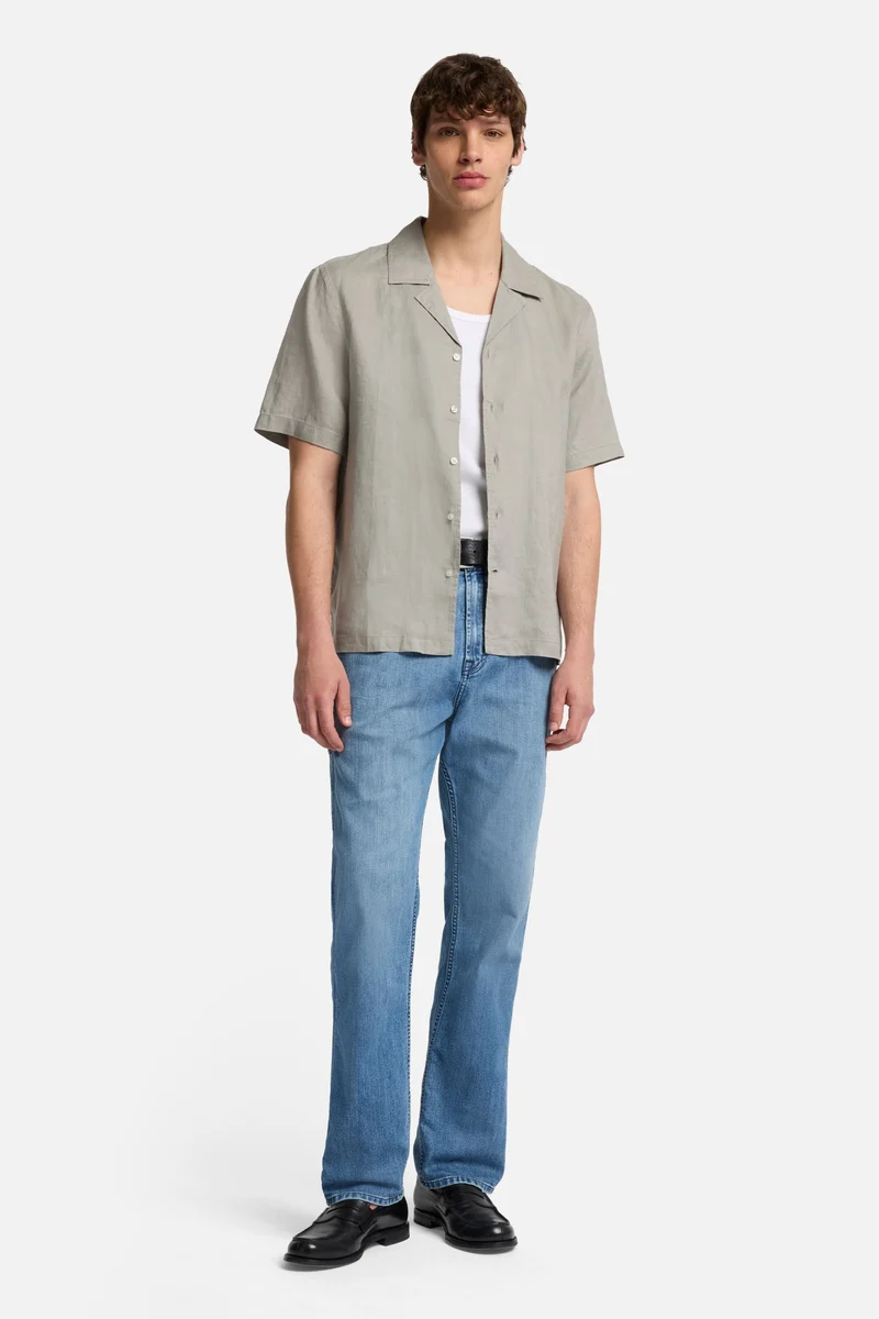 Linen Camp Shirt in Sage