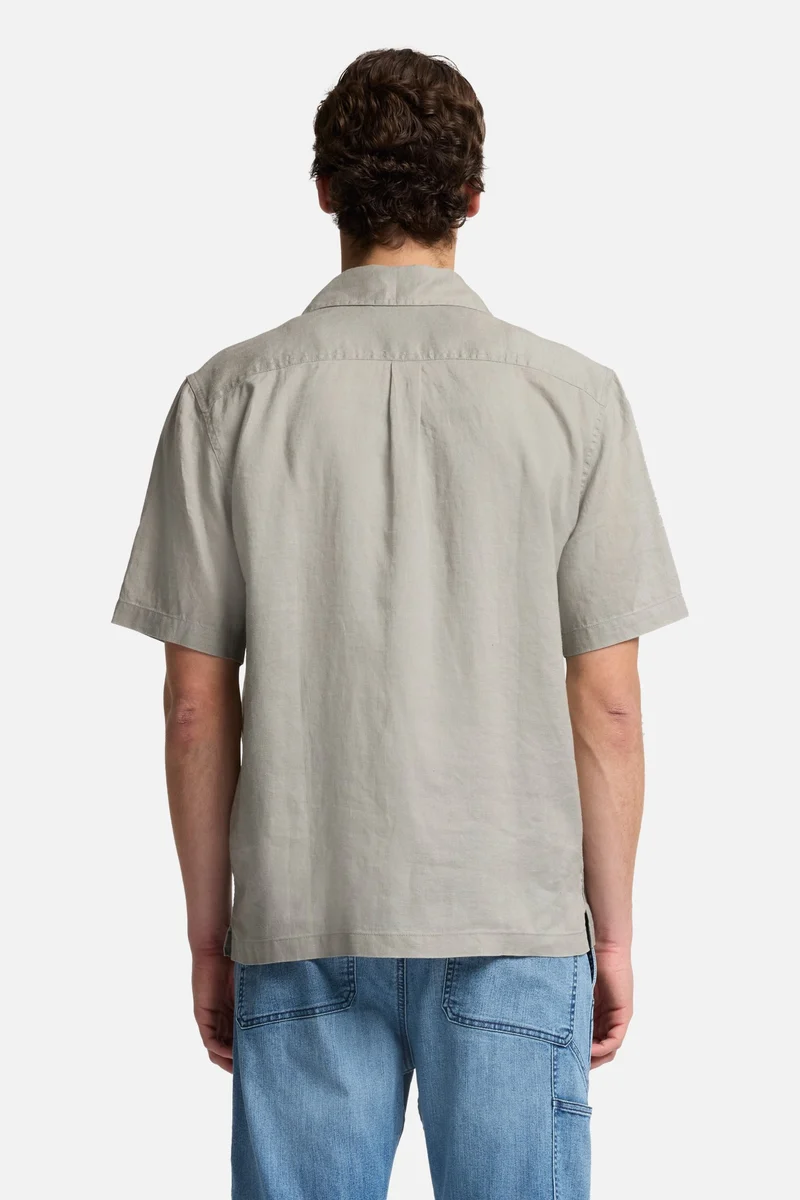 Linen Camp Shirt in Sage