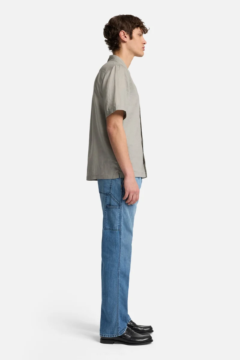 Linen Camp Shirt in Sage