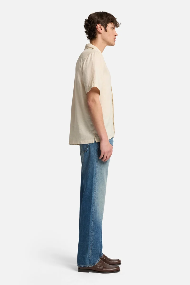 Linen Camp Shirt in Bone