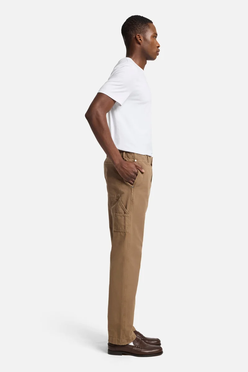 Utility Canvas Straight Chino in Khaki