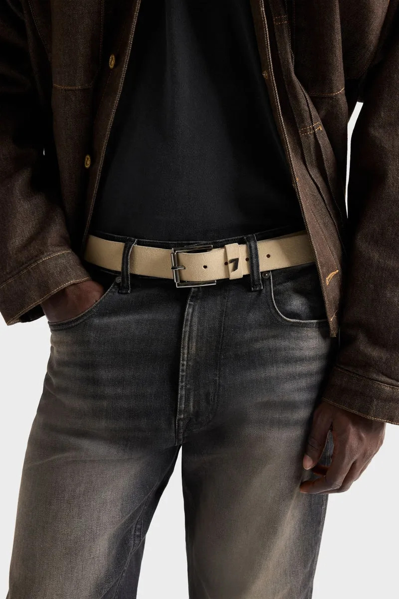 Classic Italian Suede Belt in Cream