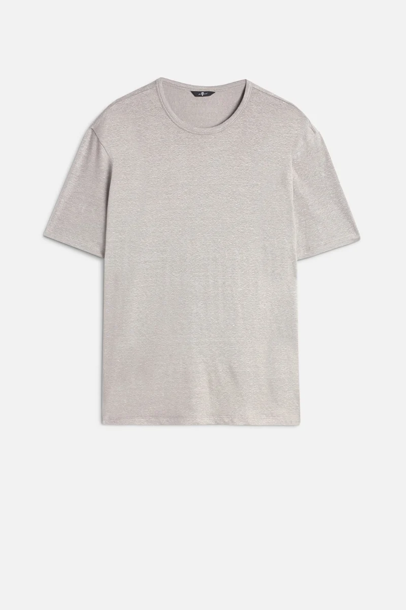Linen Tee in Steel Grey