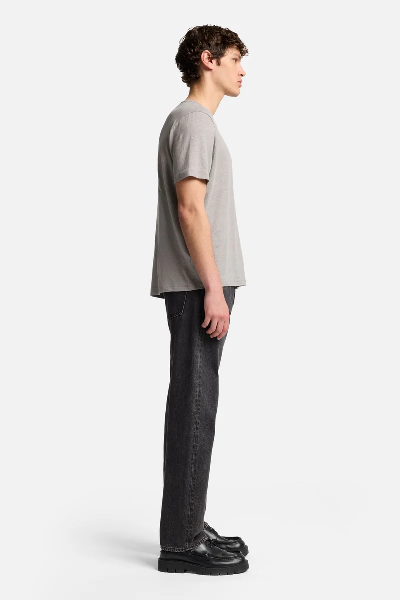 Linen Tee in Steel Grey