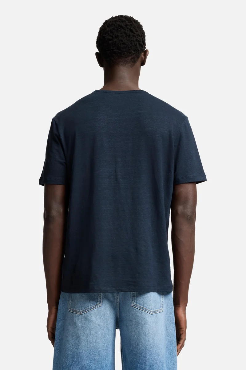 Linen Tee in Ocean Floor