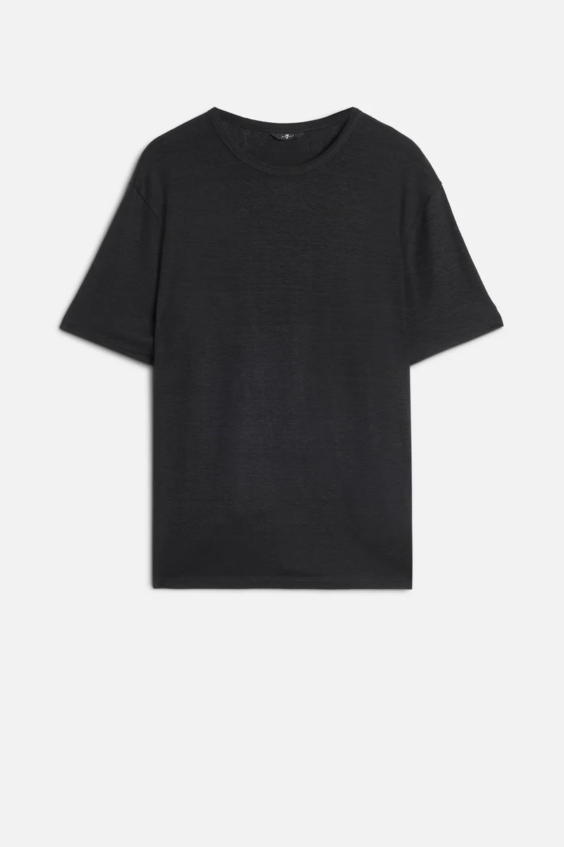 Linen Tee in Black