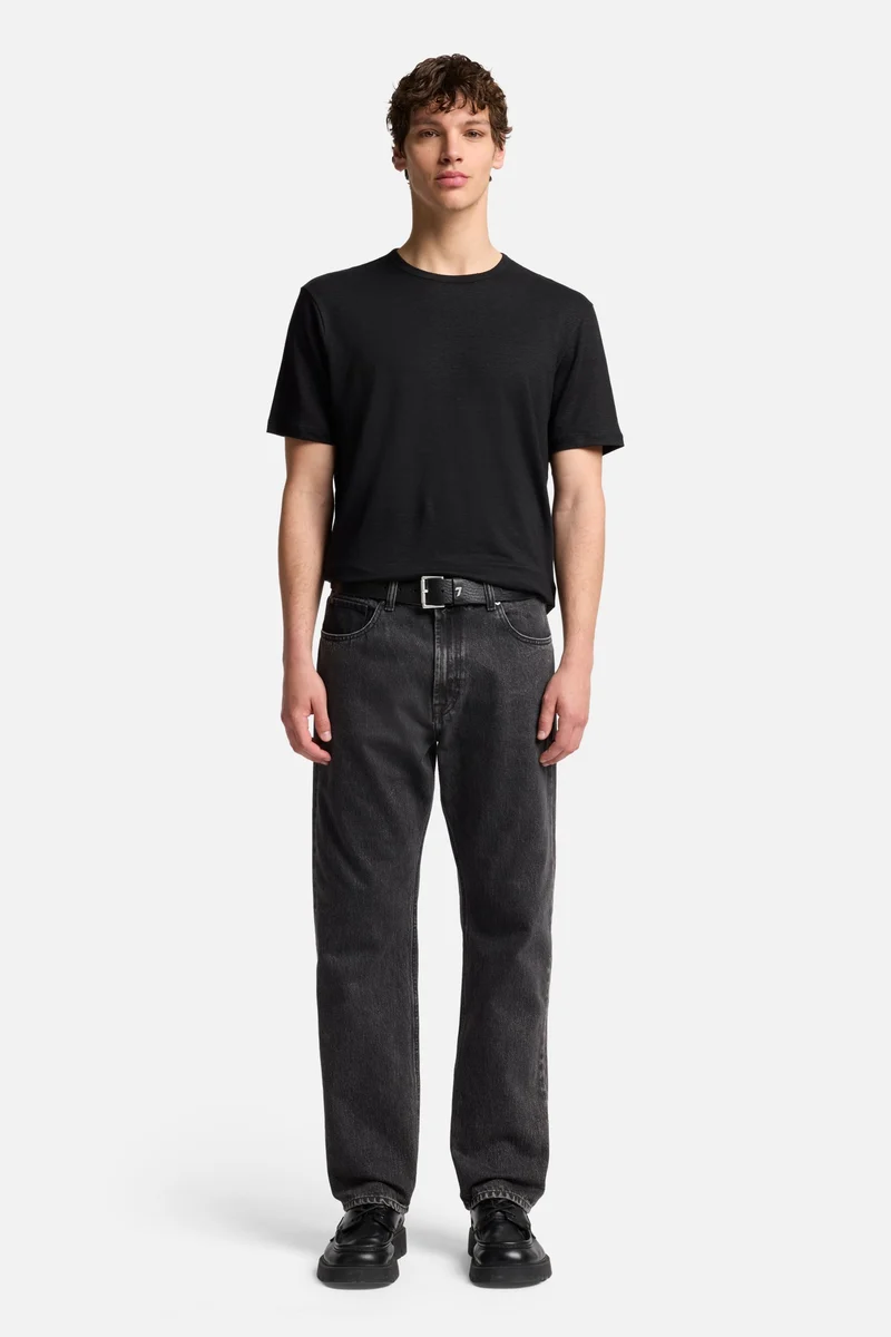 Linen Tee in Black